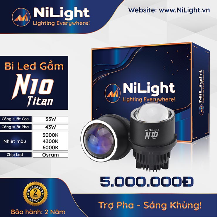 Thông số kĩ thuật Bi gầm NiLight N10 Titan