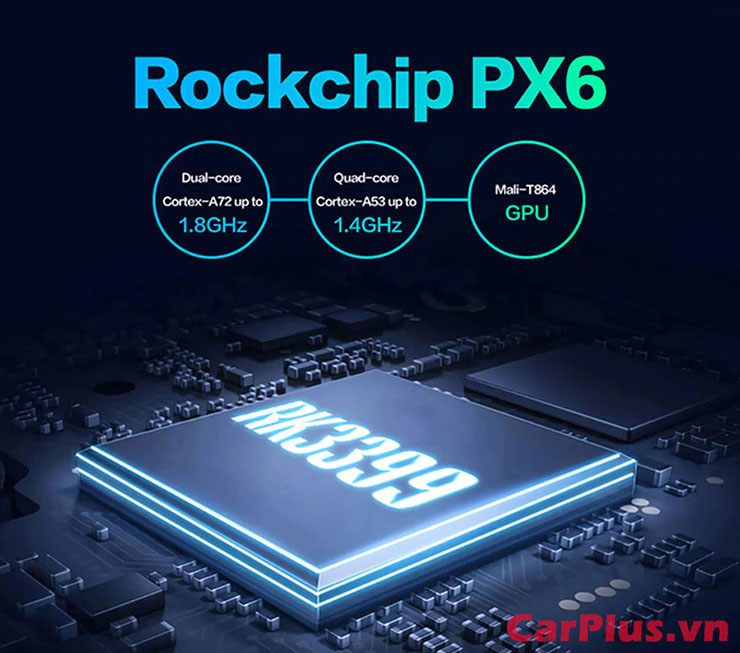 màn hình android ô tô rock chip px6