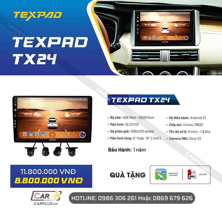 Thông số giá bán màn hình TexPad TX24