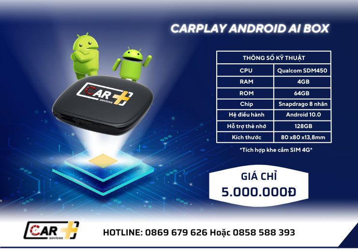 Thông số Carplay Android Box xe VinFast Lux A