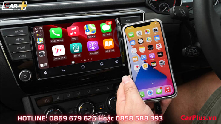 Carplay Android Box xe VinFast Lux SA kết nối điện thoại nghe gọi rảnh tay