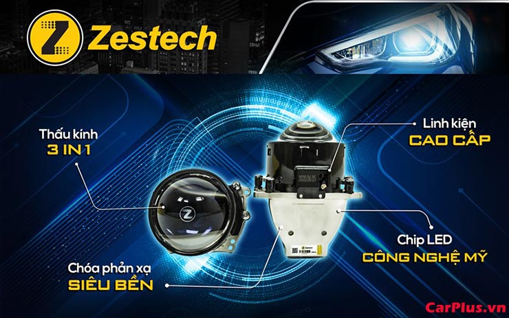 Thiết kế và cấu tạo của đèn bi Led Zestech A5