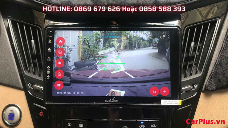 màn hình dvd android kovar tích hợp camera hành trình