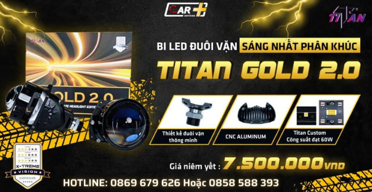 Bi Led Titan Gold 2.0 sáng nhất phân khúc