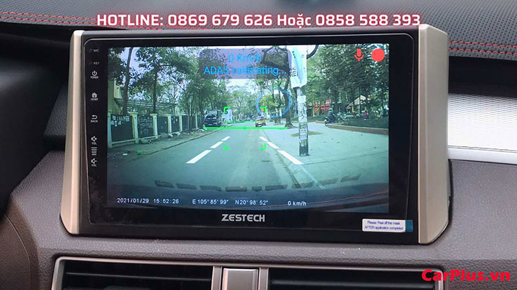 Màn hình Android xe Honda CRV - Hiển thị cảnh báo tốc độ, lấn làn