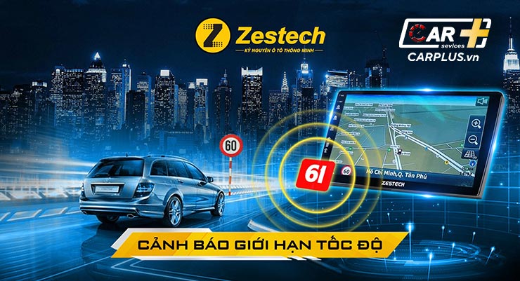 Cảnh báo giới hạn tốc độ trên màn hình Zestech ZT22
