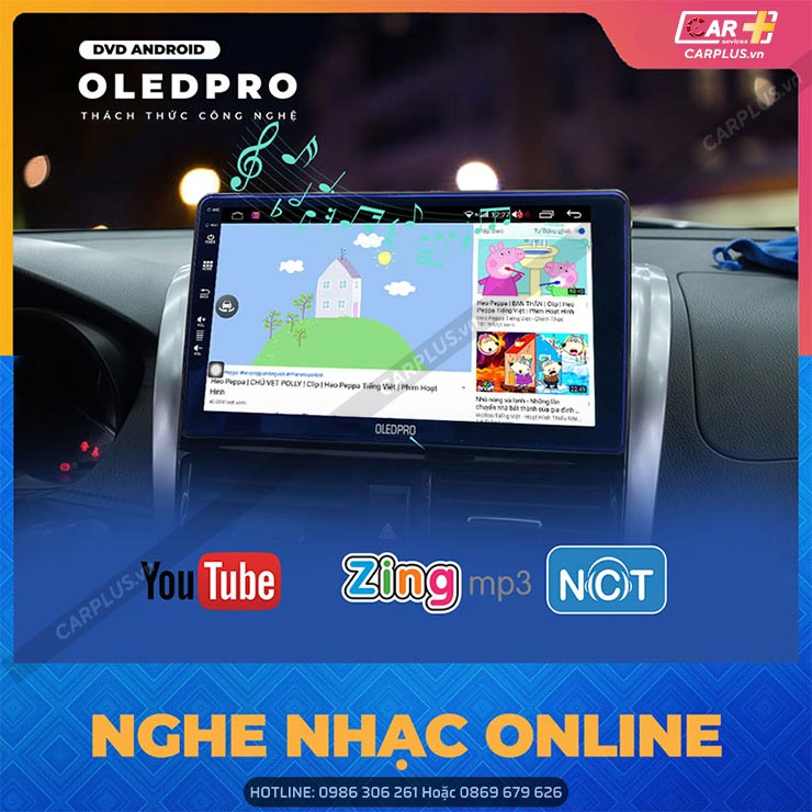 Nghe nhạc Online trên màn hình Android OledPro NX360