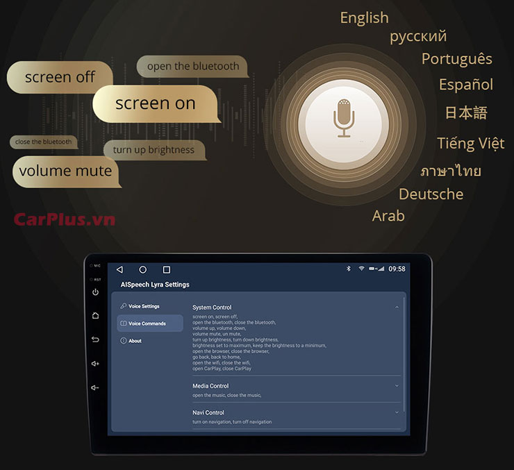màn hình android ownice c970 điều khiển giọng nói thông minh